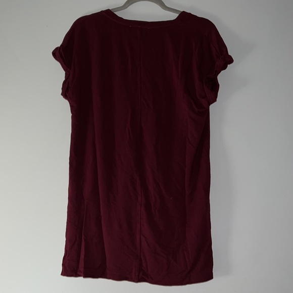 Small Ellison Cuffed Sleeve T Shirt With Longer Back and Side Slits on Bottom - Picture 2 of 9